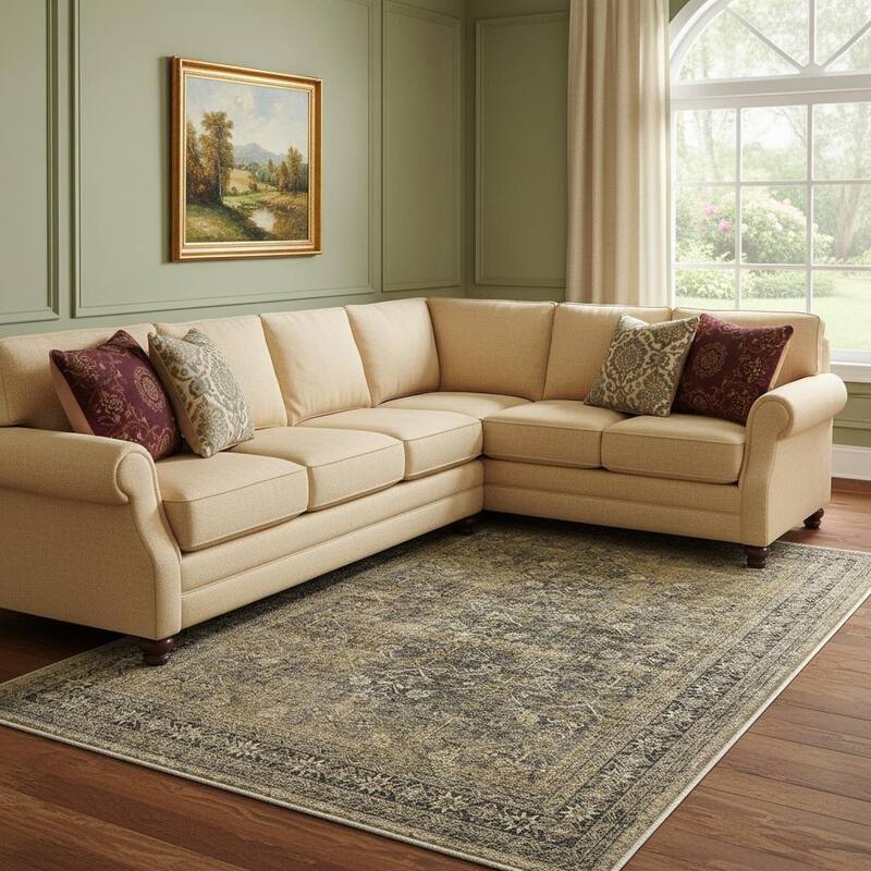 HomeRoots Medallion Traditional Rectangle Area Rug - 8' X 10'