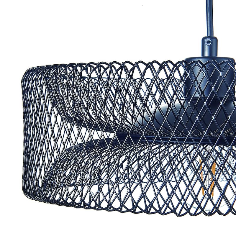 12-Inch Black Industrial Pendant Light - Single Light Fixture