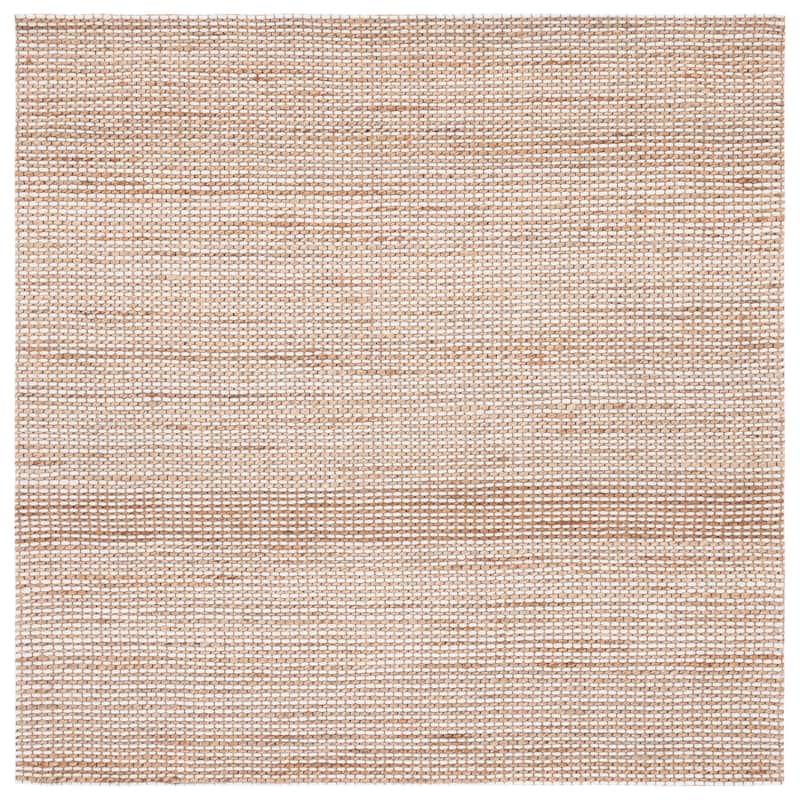 SAFAVIEH Handmade Natural Fiber Yareli Jute & Wool Rug.. - 6' Square - Natural/Ivory