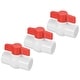 preview thumbnail 1 of 3, 1" UPVC Ball Valve Compact T-Handle Valve for Irrigation, 3 Pack White