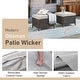 preview thumbnail 15 of 189, Pocassy Outdoor Wicker Sofa with Swivel Chair Fire Pit Table Furniture Set.
