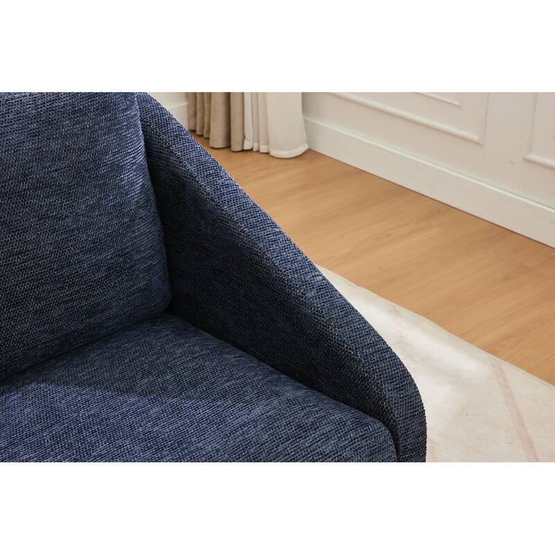 Modern Upholstered Armchair Chenille Fabric Accent Leisure Chair