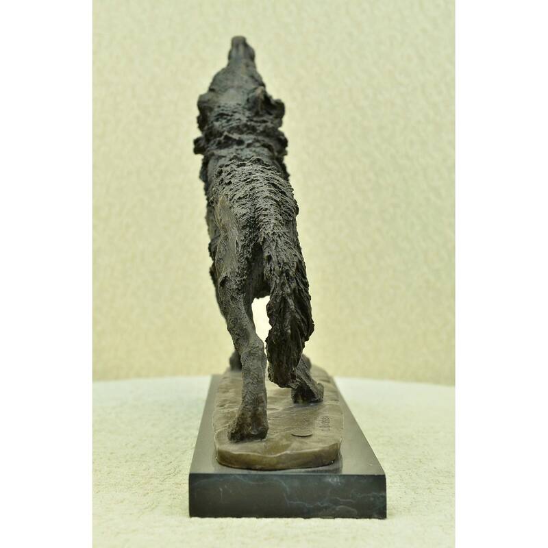 Hot Cast Werewolf Wolf Bronze Sculpture Figurine Figure Art Deco Statue Large