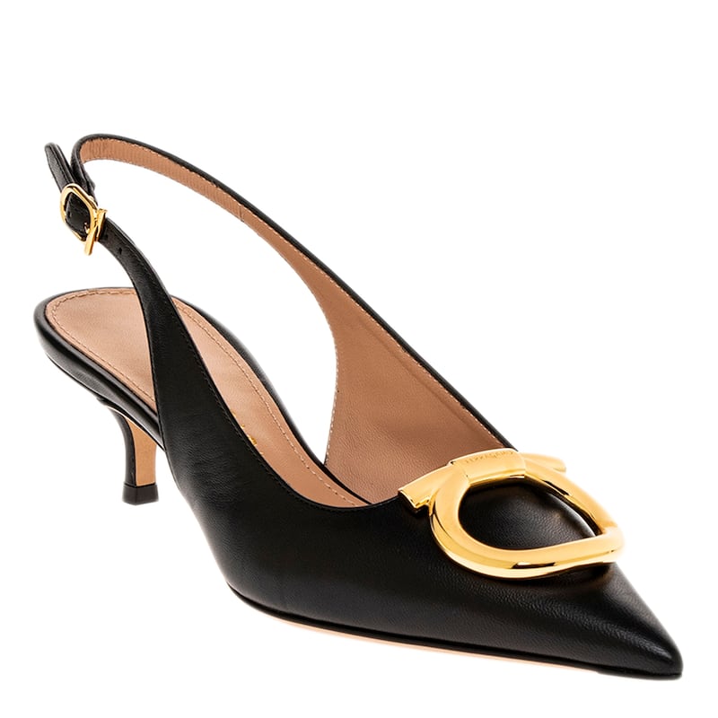 Ferragamo Maxi Gancini Slingback Pumps - 10