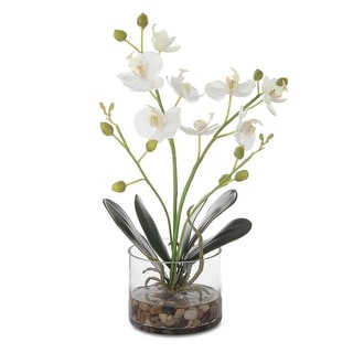 Uttermost 60201 Glory 13" Tall Glass and Stone Faux Flora Planter