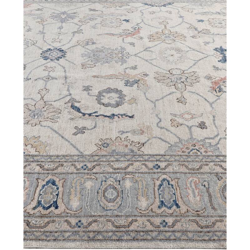 Oushak One-of-a-Kind Hand-Knotted Area Rug - Ivory - 8' 2" x 9' 8"