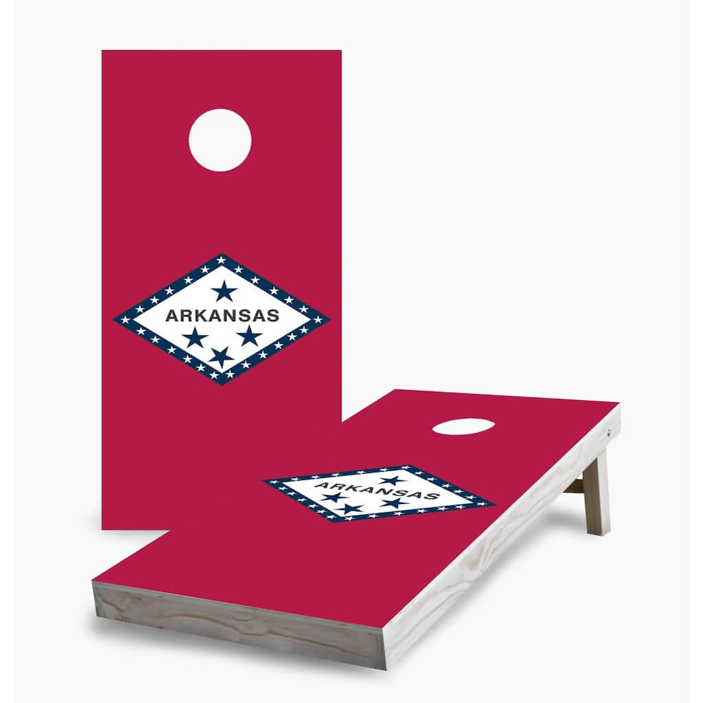 Arkansas State Flag Cornhole Game (Choose Wraps or Boards)