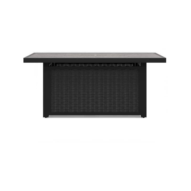 Beachcroft Outdoor Rectangular Fire Pit Table - 58" W x 30" D x 25.13" H