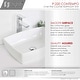 preview thumbnail 3 of 8, STYLISH 19 inch White Rectangular Porcelain Vessel Bathroom Sink - 19" x 13 3/8" x 5 3/4"