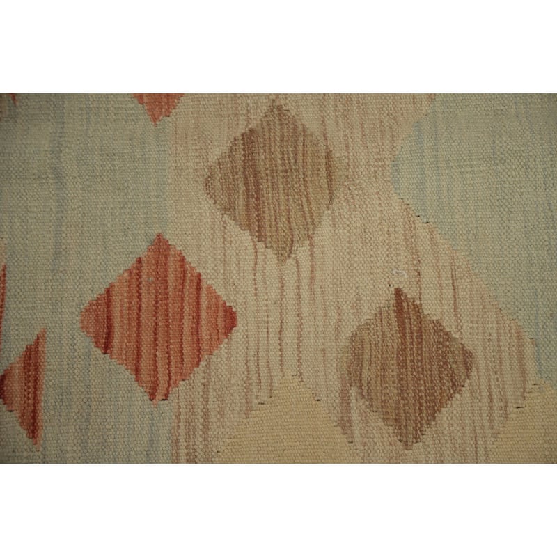 Hand Woven Oriental 100% Wool Carpet Southwestern Tribal Multi-Colored Kilim Area Rug - 6' 11'' X 5' 0''