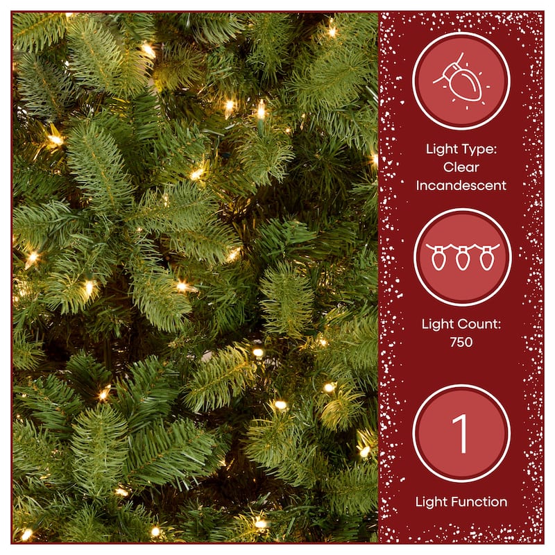 National Tree Company 7.5 ft. Downswept Douglas Tree with Clear Lights - 7.5 Foot