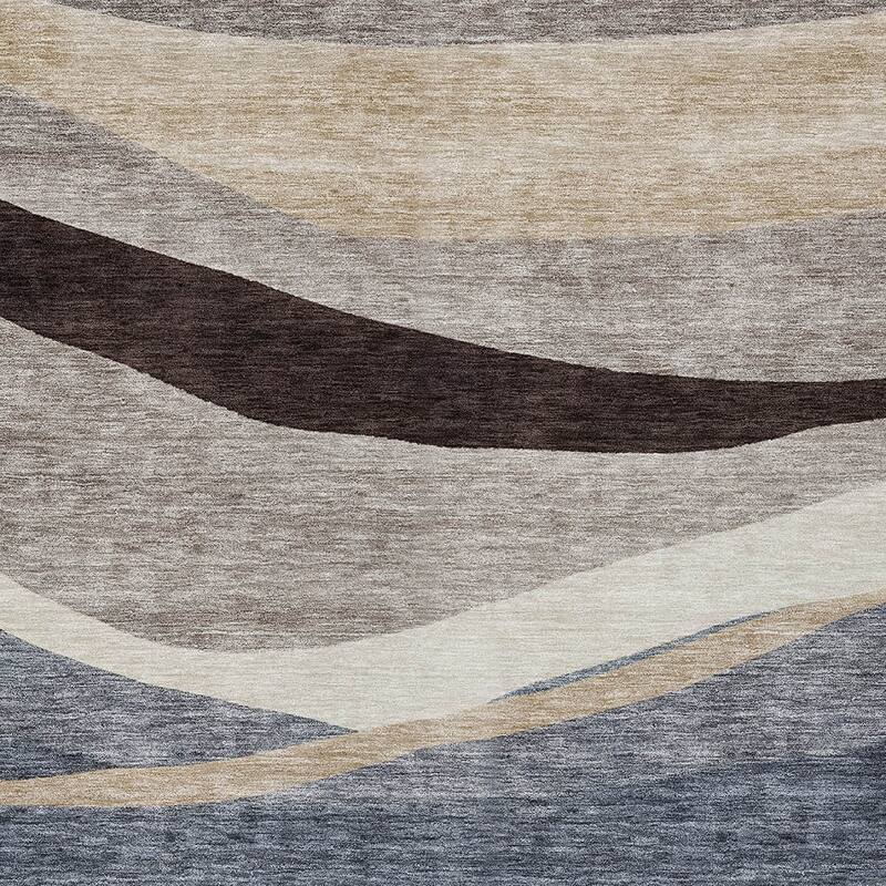 HomeRoots Abstract Transitional Rectangle Outdoor Rug