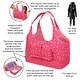 preview thumbnail 2 of 6, Badger Basket On-the-Go Doll Tote and Storage Bag - Pink Stars