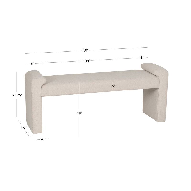 Linn Upholstered 50 Inch Bench