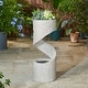 preview thumbnail 28 of 53, Glitzhome Modern Minimalist Spiral LED Polyresin Outdoor Fountain with Small Planter