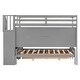 preview thumbnail 12 of 22, Twin XL Over Full Bunk Bed with Storage and Staircase