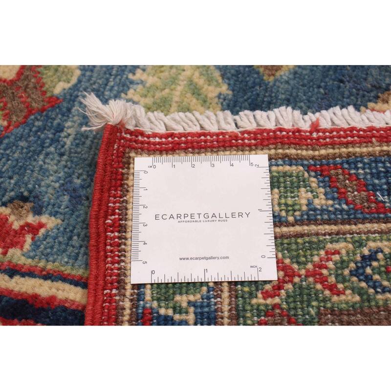 ECARPETGALLERY Hand-knotted Finest Ghazni Blue, Red Wool Rug - 6'6 x 9'7