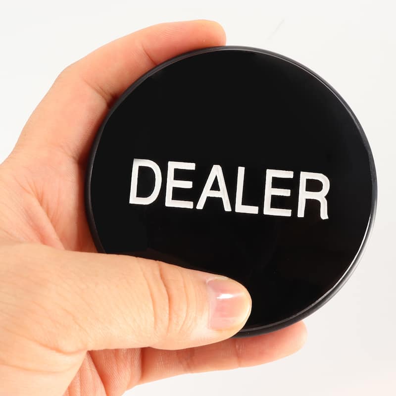 GSE™ 3" Casino Dealer Puck. Double-Sided Acrylic Dealer Button for Hold'em Poker & Playing Card Games