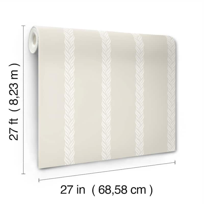 Ronald Redding Braided Stripe Tan Wallpaper