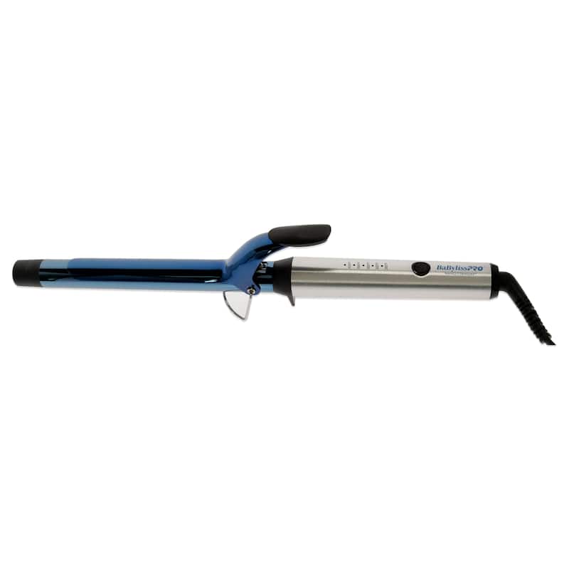 Nano Titanium Extended-Barrel Curling Iron - BNTW100XLUC - Blue-Grey 1Inch by BaBylissPRO for Unisex
