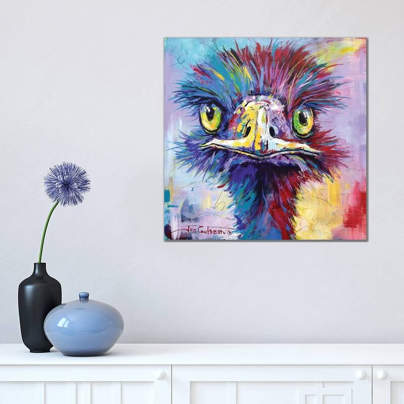 iCanvas "Emu II" by Jos Coufreur Canvas Print - 18x18x1.5