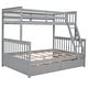 preview thumbnail 29 of 31, Wooden Frame Bunk Bed with Ladders and 2 Storage Drawers