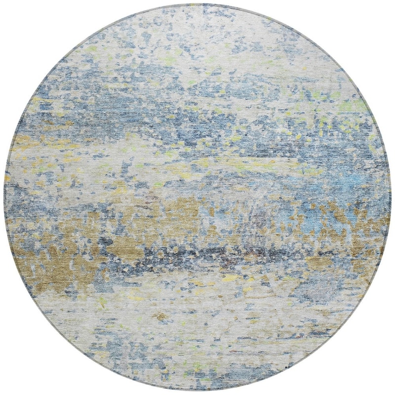 HomeRoots Abstract Transitional Rectangle Outdoor Rug