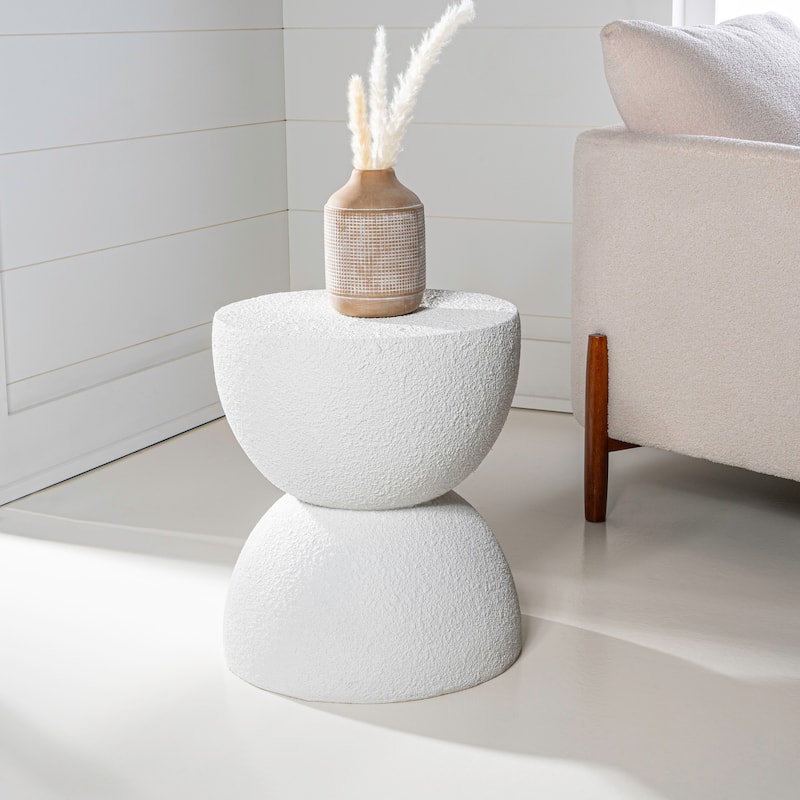 Louisa 18" Mid-Century Modern Drum Accent Table , by JONATHAN Y