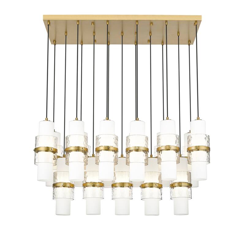 Cayden 17 Light Linear Chandelier in Modern Gold - Modern Gold