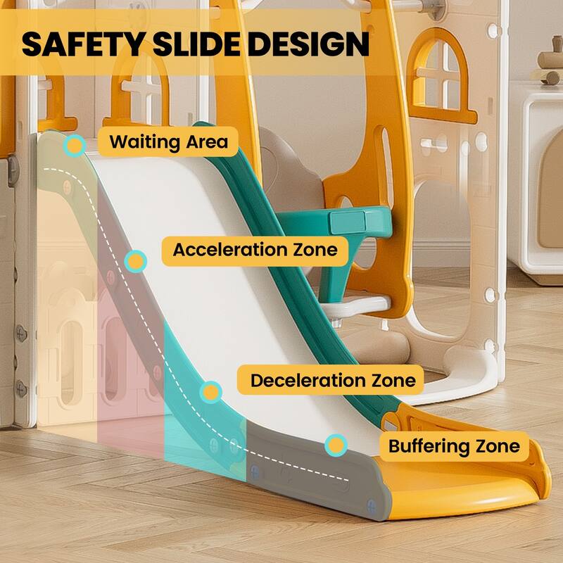 Toddler Kids Slide Swing Outdoor and Indoor Play set