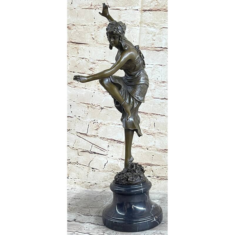 Claire Colinet French Lost Wax Dancer Bronze Sculpture Hot Cast Figurine Decor