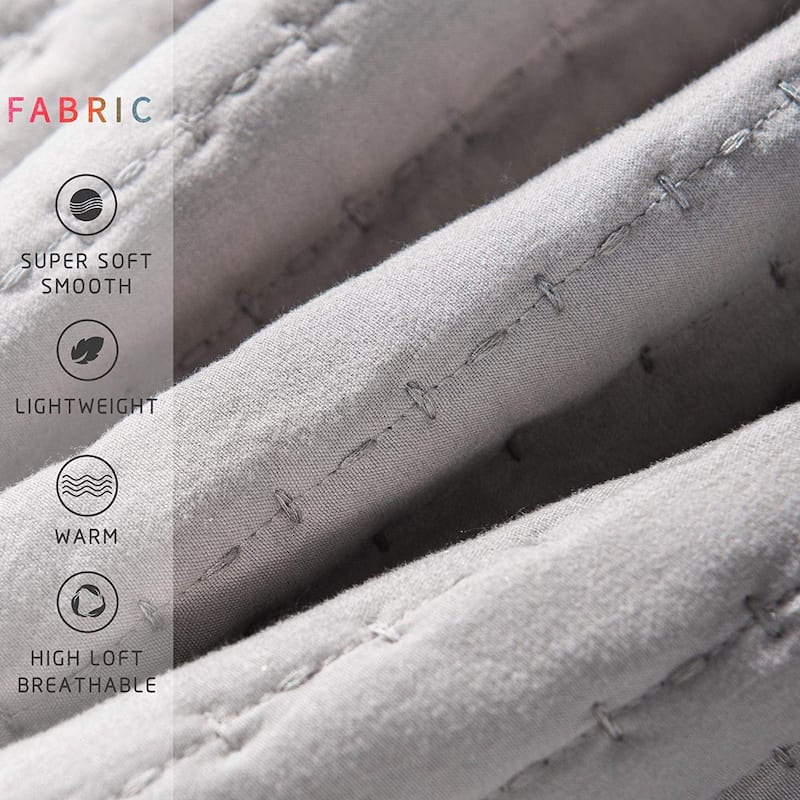 KASENTEX Quilt Set Soft Bedspread - Light Weight, Stone Washed, Down Alternative Fill, Machine Washable