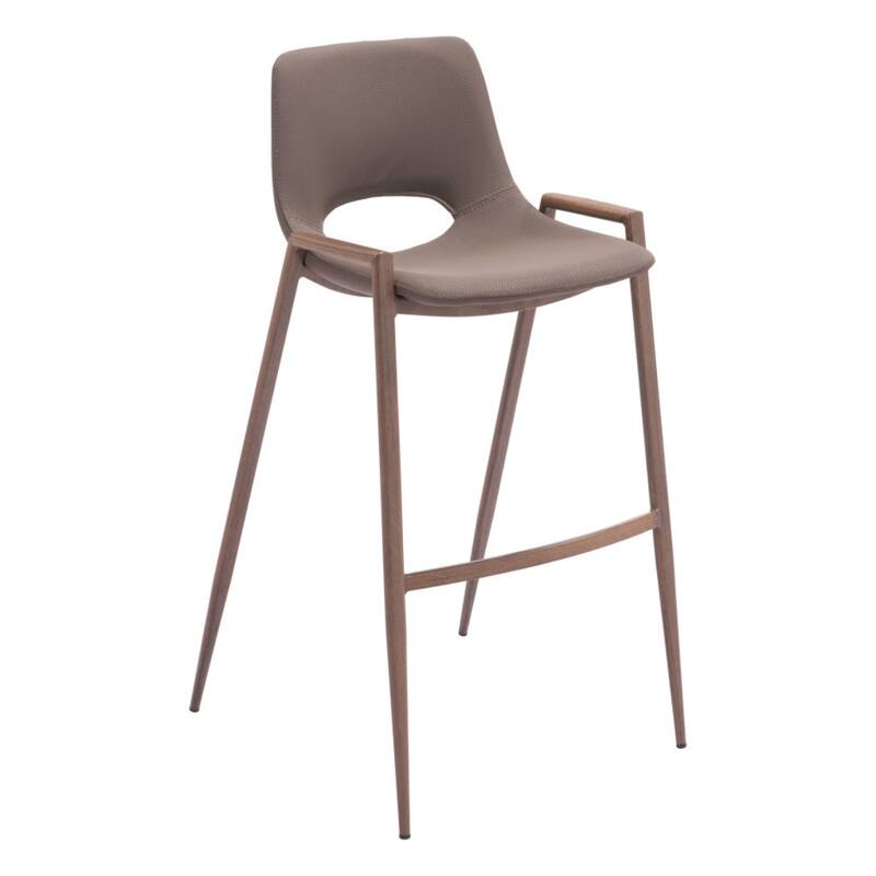 Set of 2 Faux Leather Low Back Chairs with Steel Frame and Footrest