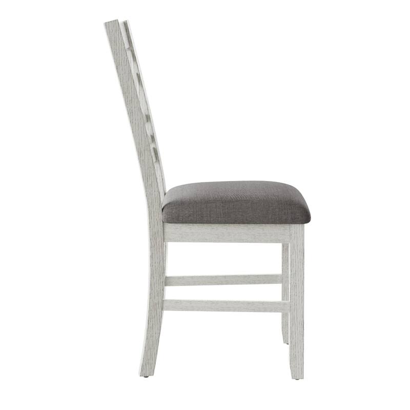 VECELO Dining Chairs Set of 2/4/6, Solid Wood Dining Chairs with Linen Fabric Seating