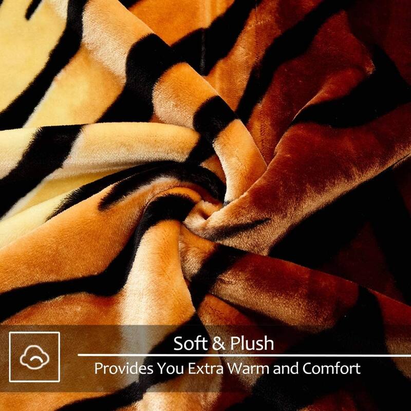 2 Ply Tiger Reversible Mink Blanket