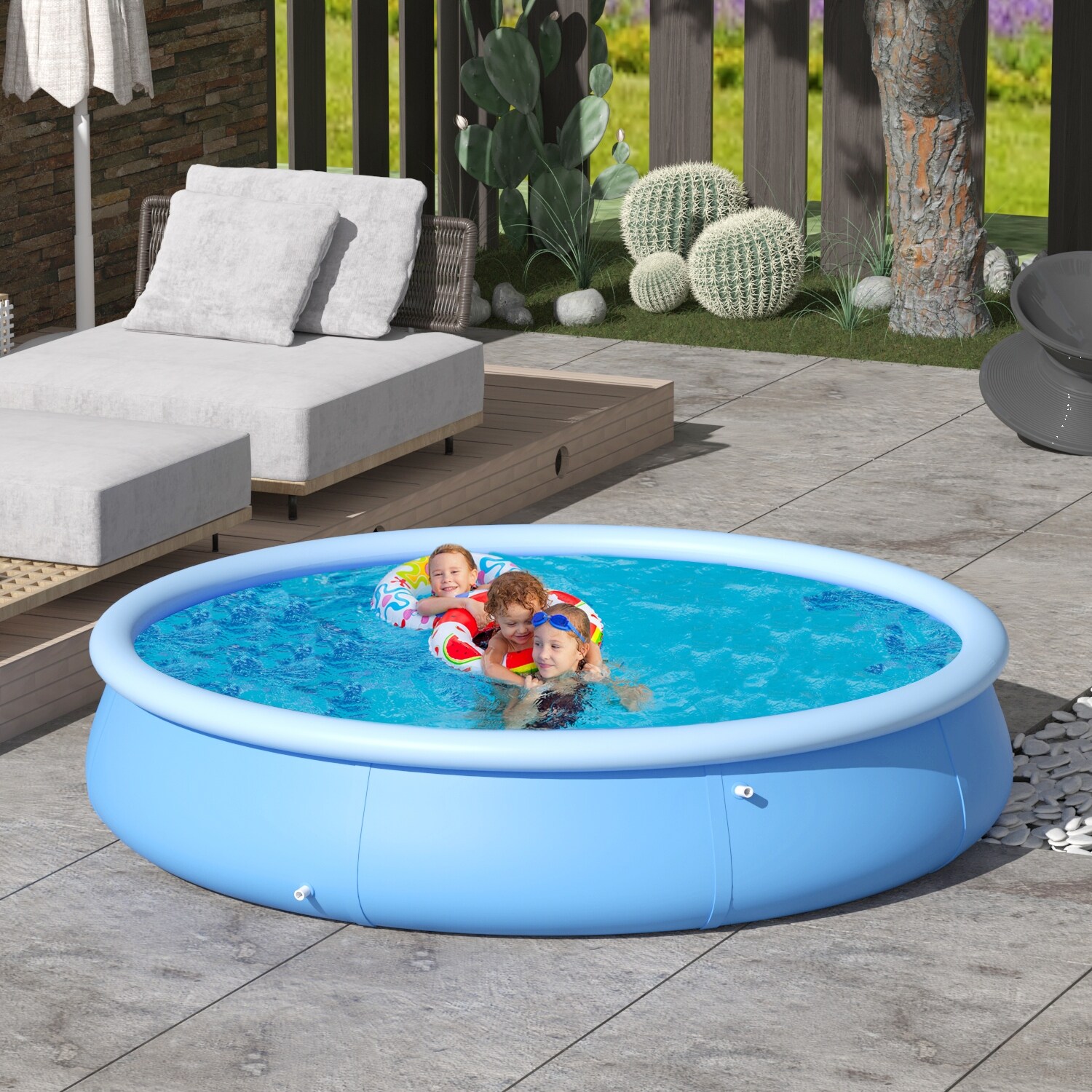 PVC Inflatable Pool Outdoor Family Inflatable Swimming