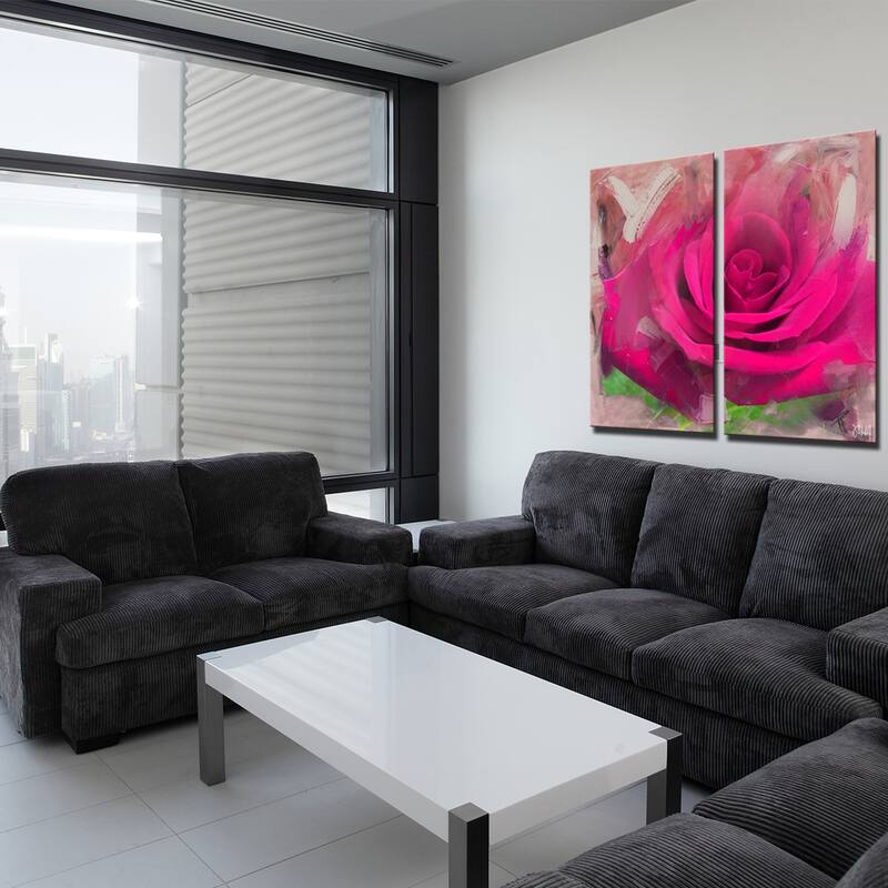 Ready2HangArt 'Painted Petals XL' Floral Canvas Wall Art