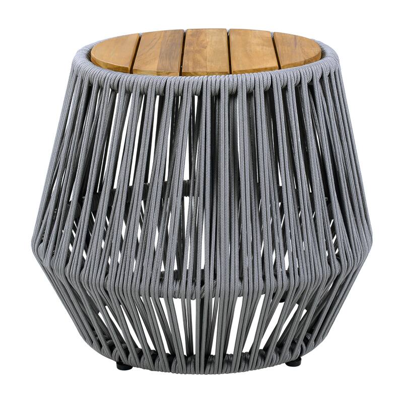 Christopher Knight Home Marcellin Acacia Wood Side Table with Rope Woven Base