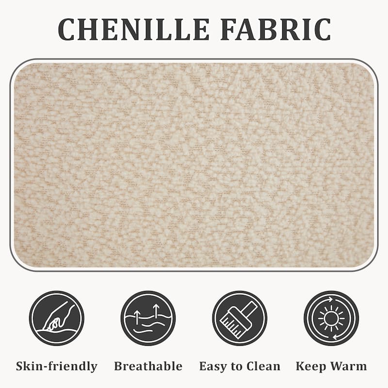 L-Shape Boneless Couch for Living Room, Curved Sectional Sofa Memory Foam Floor Sofa with 5 Pillows