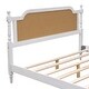 preview thumbnail 14 of 18, King Size Platform Bed Frame with Rattan Headboard
