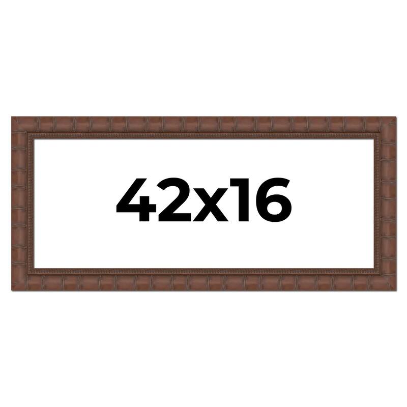 42x16 Frame Pewter Solid Wood Picture Frame Width 1.625 Inches | Interior Frame Depth 0.6875 Inches