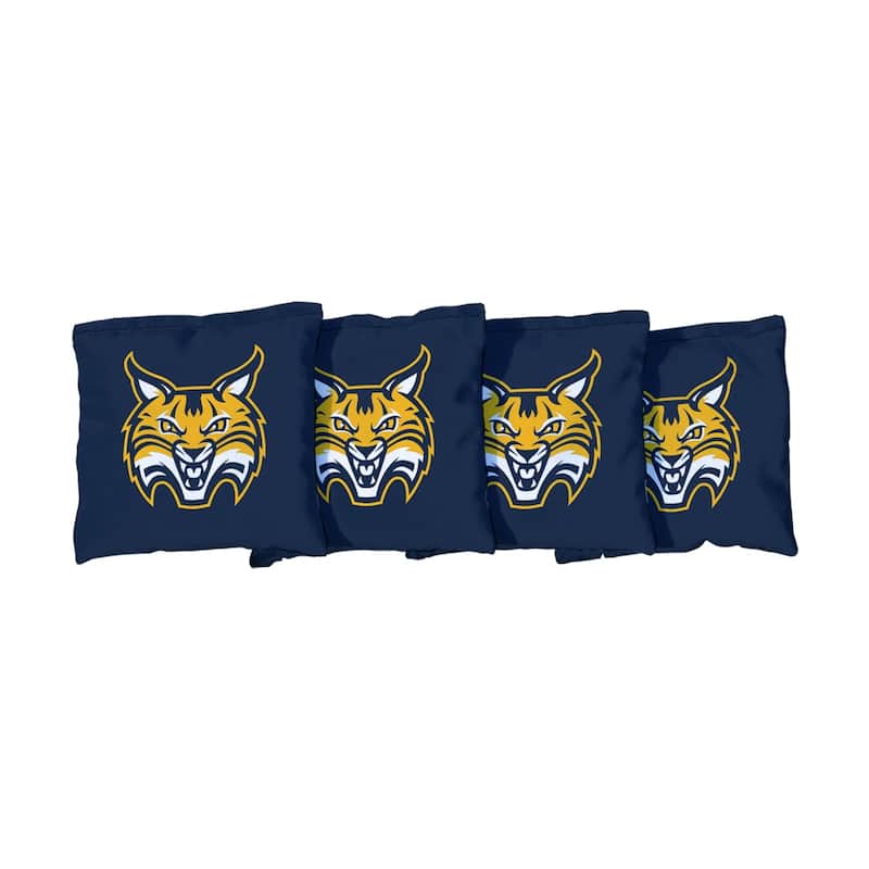 Quinnipiac University Bobcats Blue Cornhole Bags - All-Weather Resin Filled