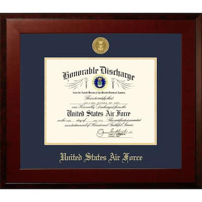 Patriot Frames Air Force 8.5x11 Discharge Honors Frame with Gold Medallion