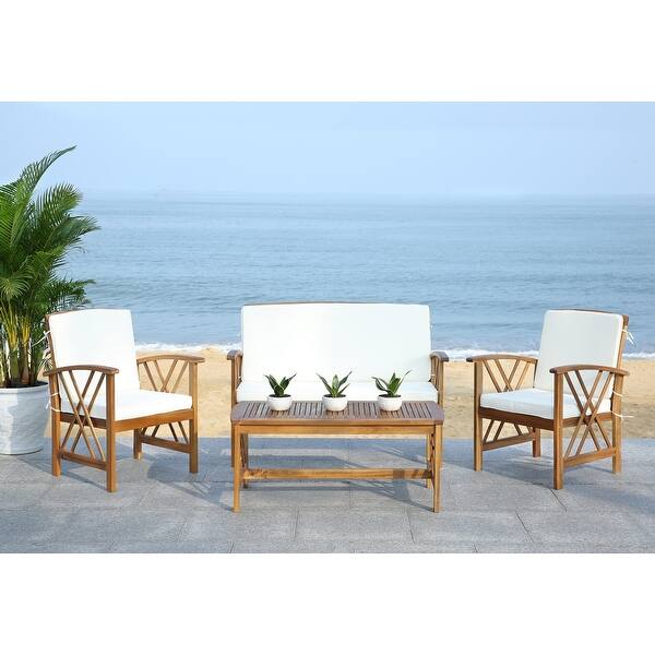 Shop Safavieh Outdoor Living Fontana 4 Pc Outdoor Set On Sale Overstock 9003745