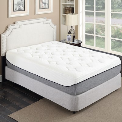 13 in. Gel Memory Foam Bed Mattress in a Box, Comfort Cool Mattress, White