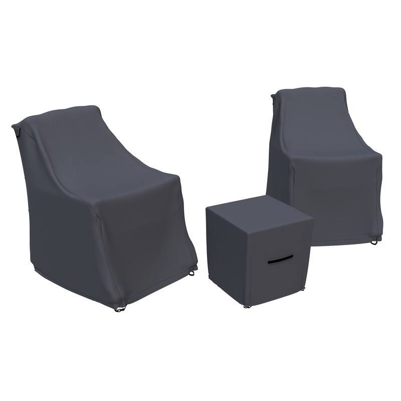 Forever Patio 3 Piece Furniture Cover For Outdoor Rocking Chair - 40 x 26 x 39