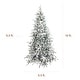 preview thumbnail 3 of 15, Fraser Hill Farm 10-Ft. Flocked Mountain Pine Christmas Tree - Snow