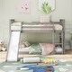 preview thumbnail 3 of 25, Built-in Design Twin Over Twin Bunk Bed with Slide and Ladder,House Shape Design