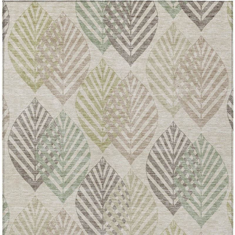 HomeRoots Floral Transitional Rectangle Outdoor Rug