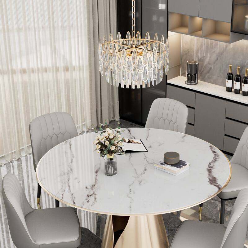 Sumptuous Dazzling Clear Teardrop Prism Crystal Chandelier with LED Lights
